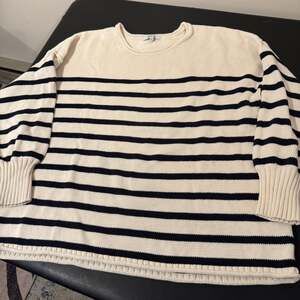 Madewell Conway Mixed Stripe Pullover Sweater in Antique Cream